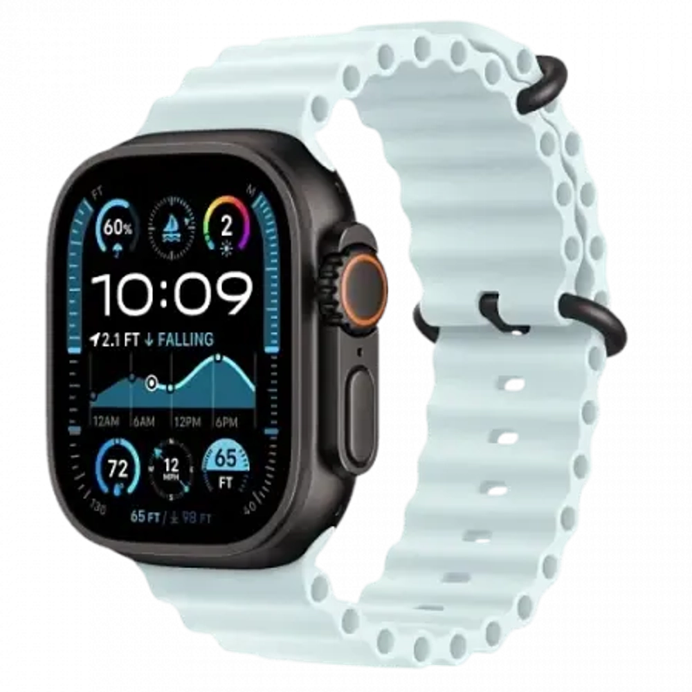 Apple Watch Ultra 2 GPS (2024), 49mm, Black Titanium case, ремешок Ocean "голубой"
