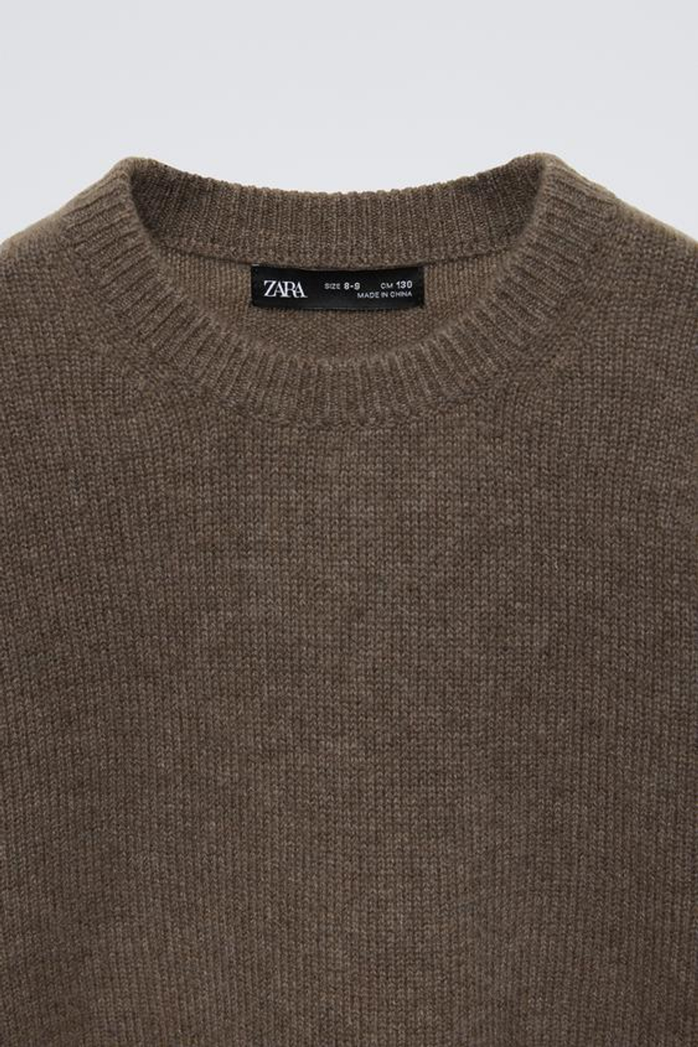 ZARA СВИТЕР ИЗ 100% КАШЕМИРА, КОРИЧНЕВЫЙ С МЕЛАНЖЕВЫМ ЭФФЕКТОМ