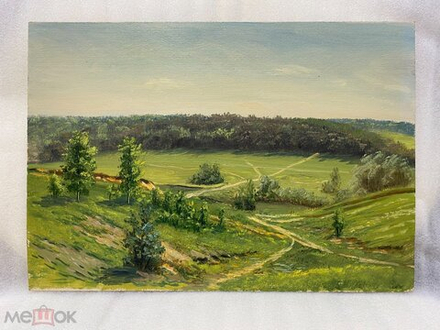Картина "Май в Орехово", масло, 35х50, Борисов Н.А., 1987 г.