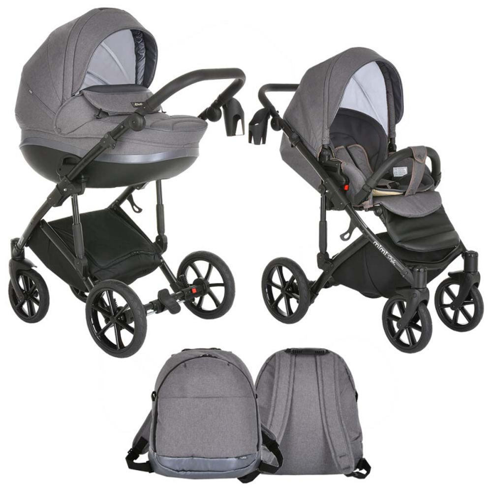Коляска Tutis Mimi Style 3 в 1 New 2024 №059 Moonstone (Серый)