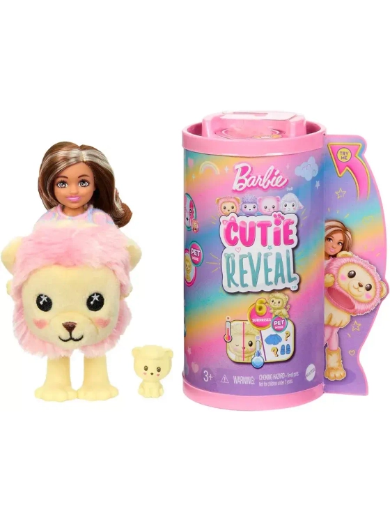Кукла Барби Кьюти Ривл Cutie Reveal Mini Лев челси HKR21