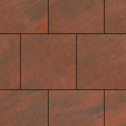 Тротуарная плитка КВАДРАТ 400х400 мм - Листопад гладкий Клинкер