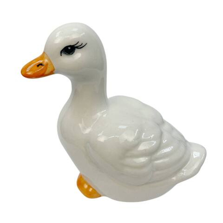 Фигурка Гусь белый цветная гжель