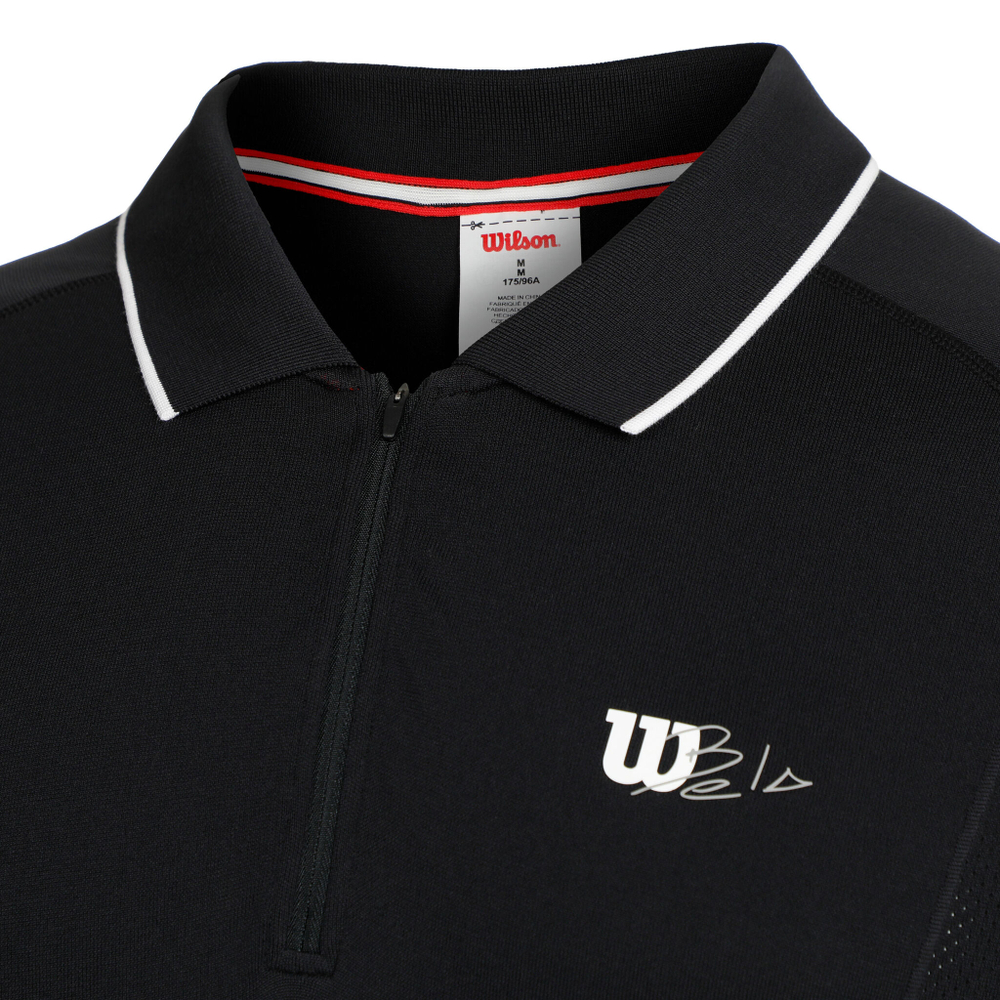 Мужское теннисное поло Wilson Series Seamless Polo Men - Black, White