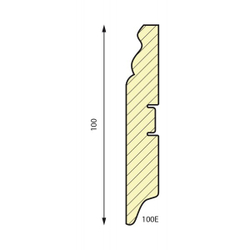 Плинтус МДФ Smartprofile Paint 100Е белый под покраску 16x100х2400 мм