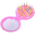 Расческа массажная складная «ФЭНТАЗИ», микс 4 дизайна, 6,5*2см (PVC коробка)