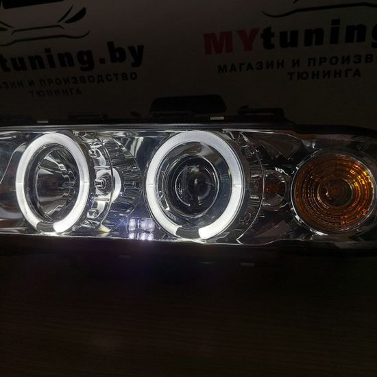 Передние фары angel eyes led chrome для BMW 7 E38 94-98