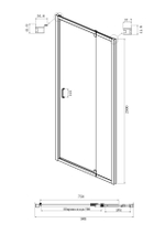 Душевое ограждение Ambassador Elysium 111021104KX-100KX (100х100х200) квадрат,хром,стекло прозрачное,распашная,2 места