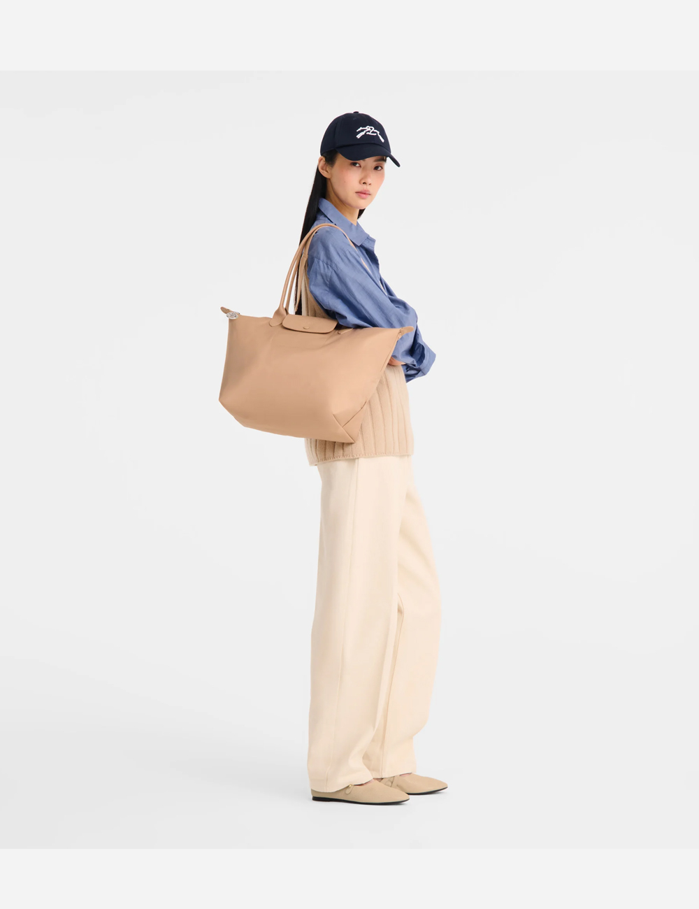 Сумка Longchamp Le Pliage "Beige"