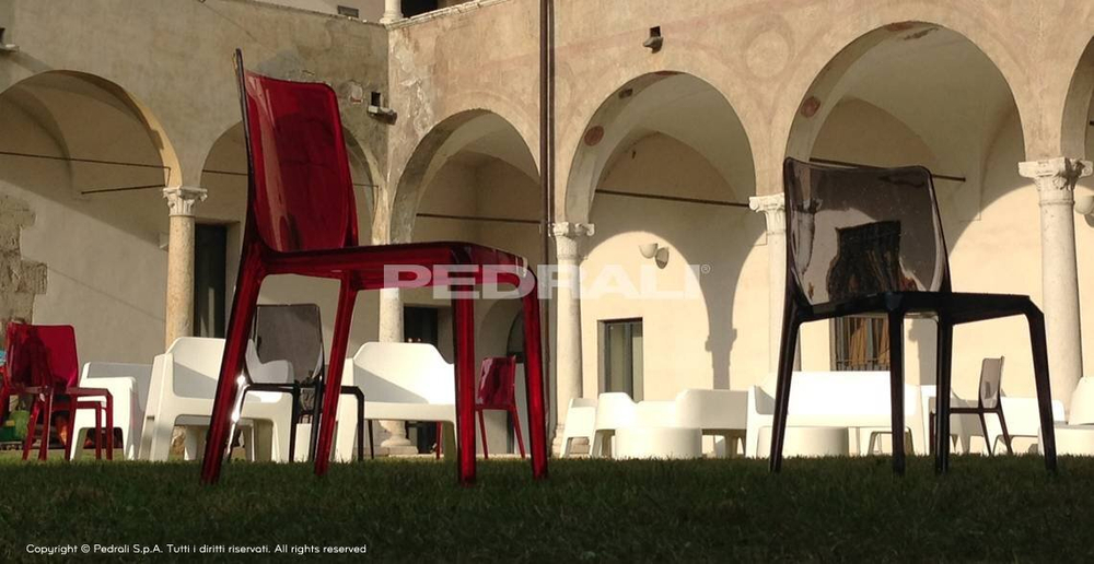 Стул прозрачный Pedrali Blitz, красный