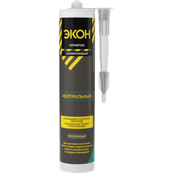 Герметик Экон 3000269 силиконовый нейтральный прозрачный 280 мл. | Экон