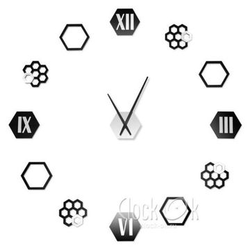 Настенные 3D часы "Соты"