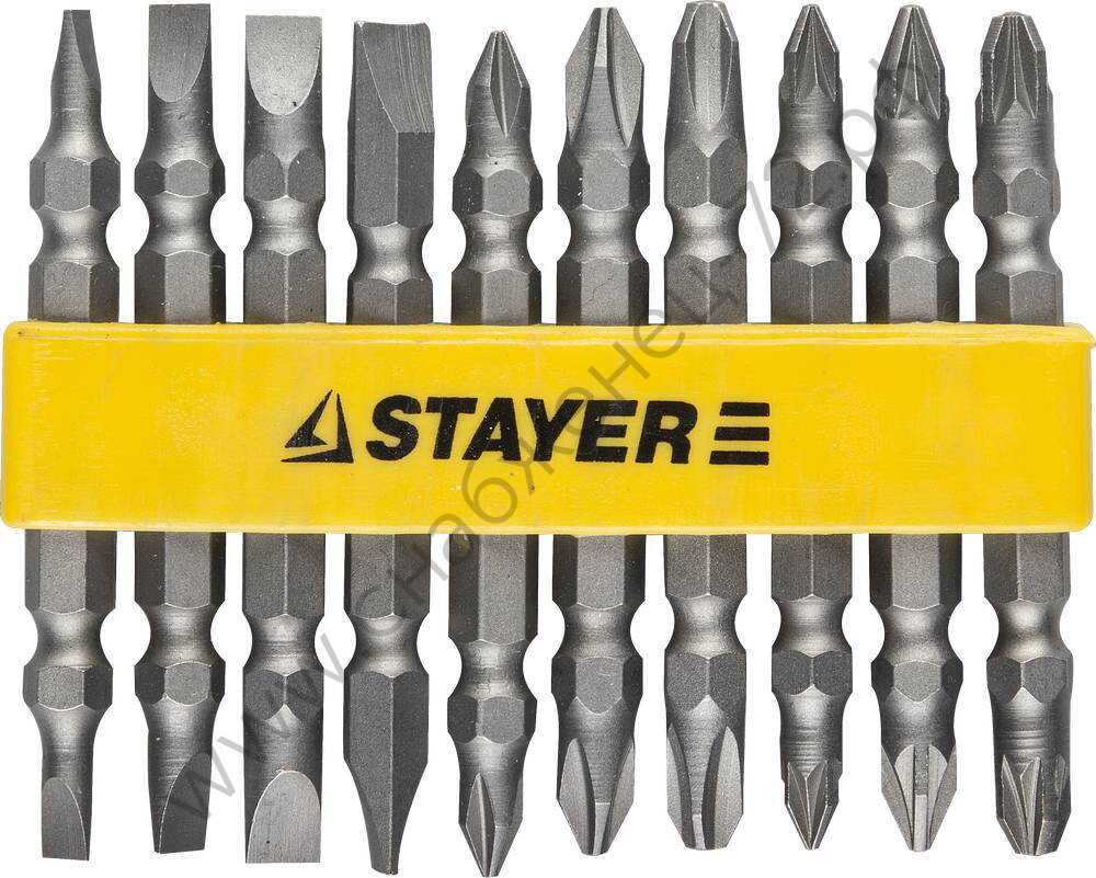 STAYER 10 шт, Набор двусторонних бит (2605-H10)