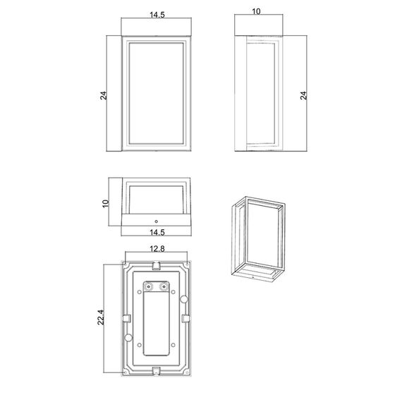 Уличный настенный светодиодный светильник Arte Lamp Menkar A1332AL-1BK
