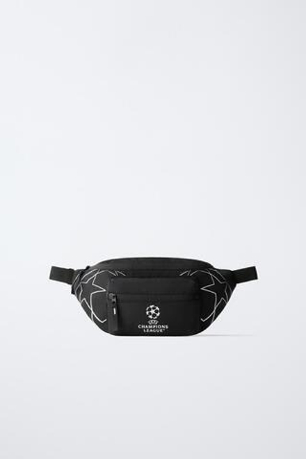 ZARA ПОЯСНАЯ СУМКА UEFA CHAMPIONS LEAGUE ® GLOW IN THE DARK, ЧЕРНЫЙ