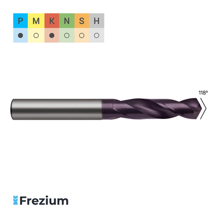 Сверло твердосплавное Guhring (3,7x3,7x20x52; 2463)