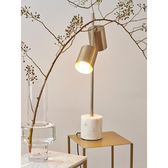 Лампа настольная irjo, 33х13х73 см, золотистая