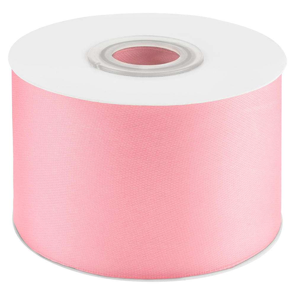 Лента атласная (5 см*22,85 м) Светло-розовый, 1 шт.