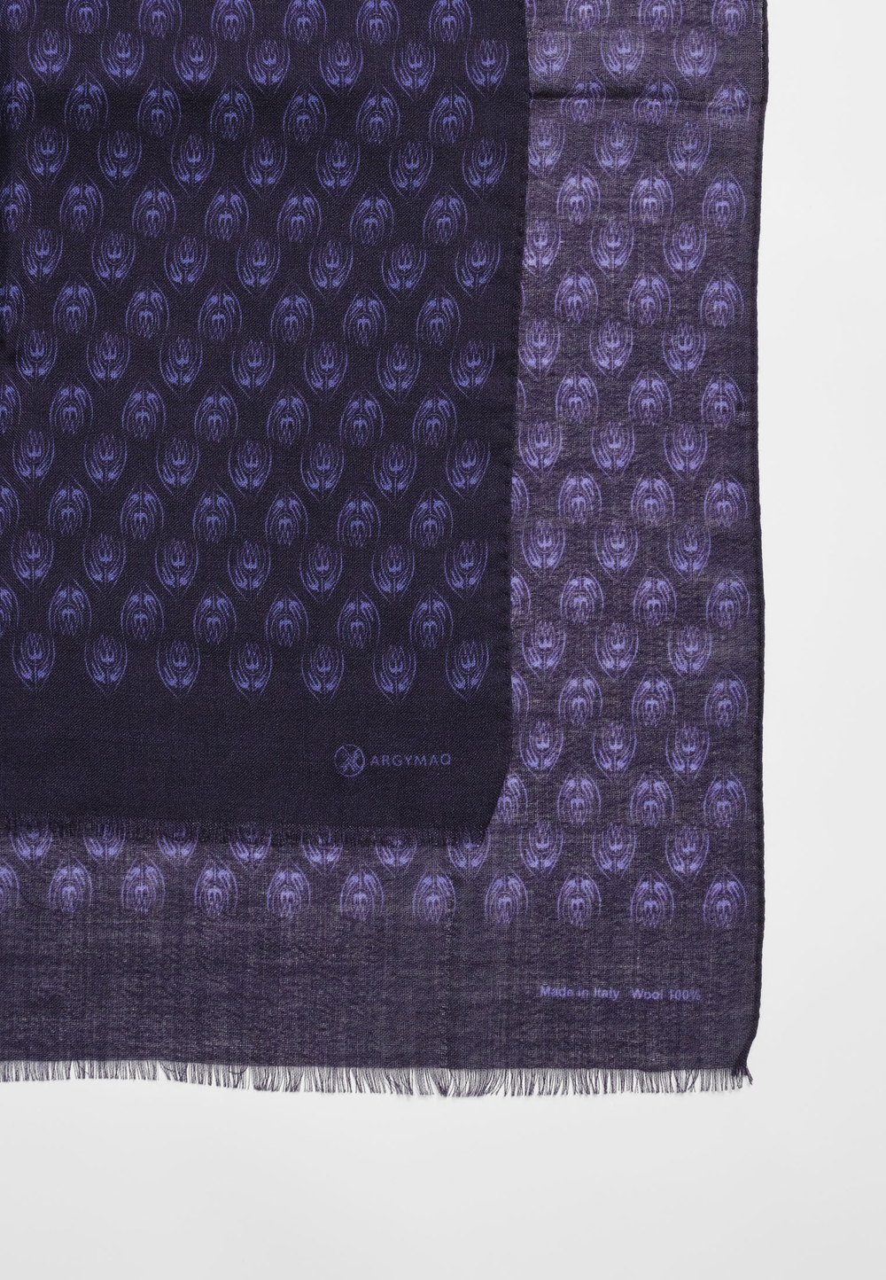 Шерстяной палантин Qarlygash & Qyzgaldaq VIOLET 68х180