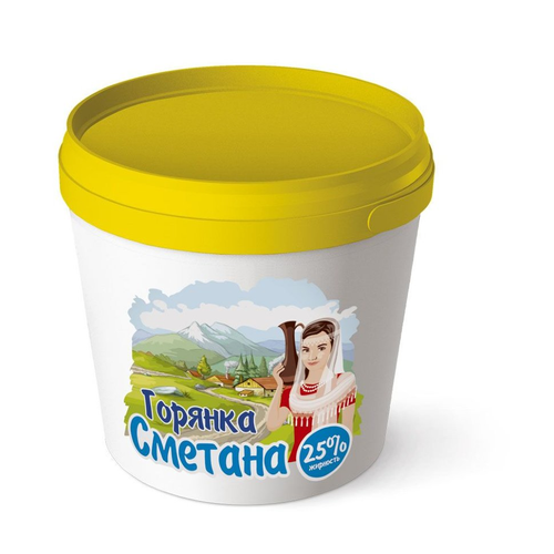 Сметана "Горянка" 25% ведро 700г