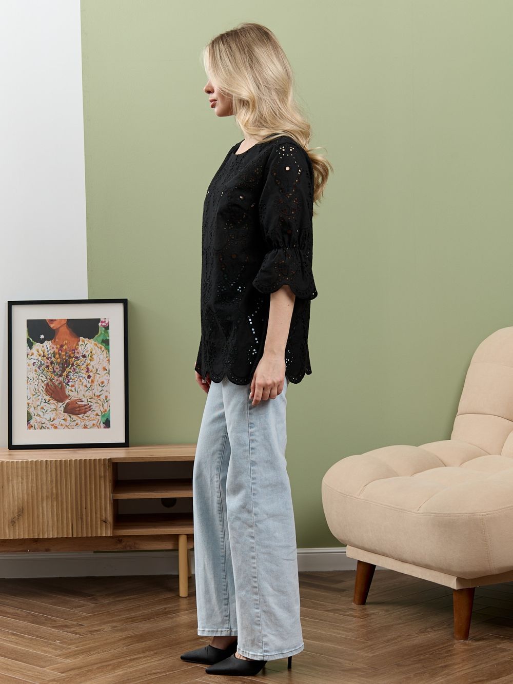 Блузка Милица-1 Виотекс ЧЕРНЫЙ -4