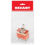 Тумблер 250В 15А (6c) вкл-выкл-вкл двухполюсный (KN-203) REXANT (в упак. 1шт.)