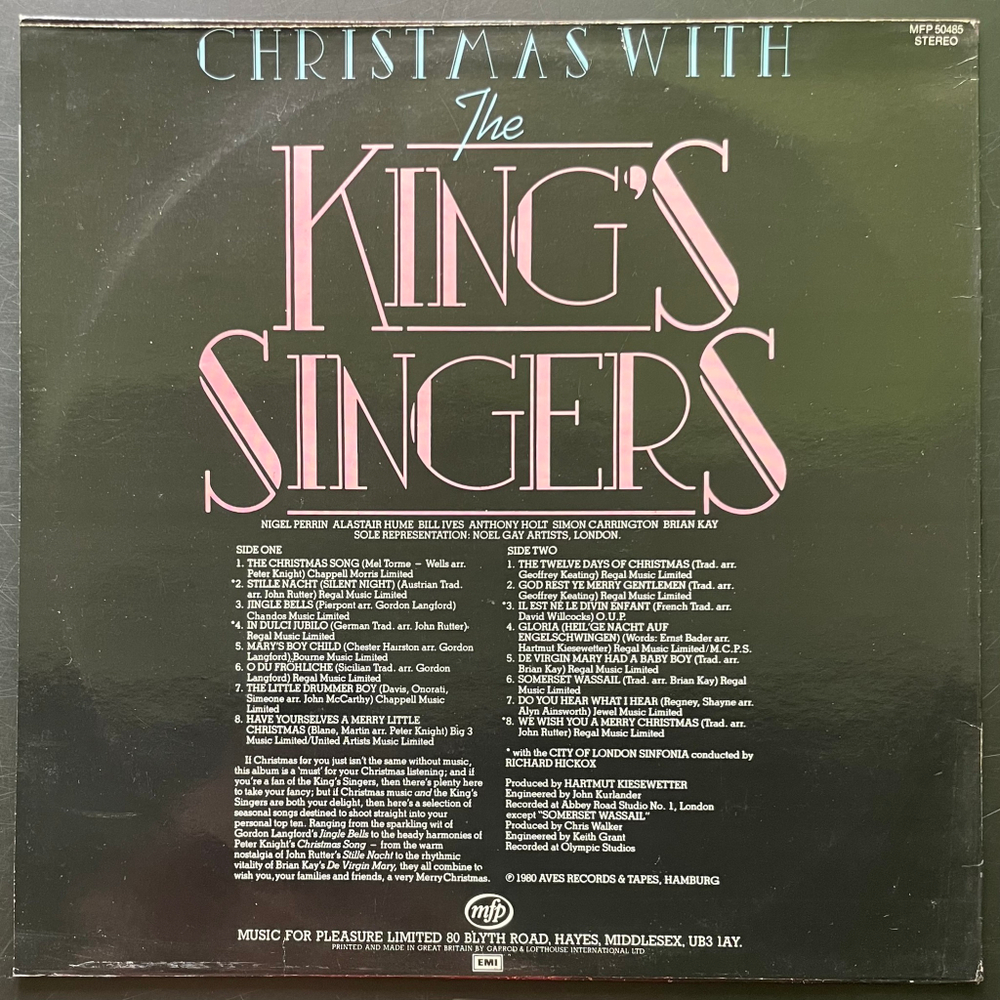The King's Singers ‎– Christmas With The King's Singers (Англия 1980г.)