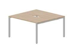 Составной стол Strike на 2 рабочих места 1380х1366х750мм (2 эргономичных выреза)