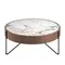 Круглый журнальный столик 2138/MH2303A из ореха и мраморной керамики