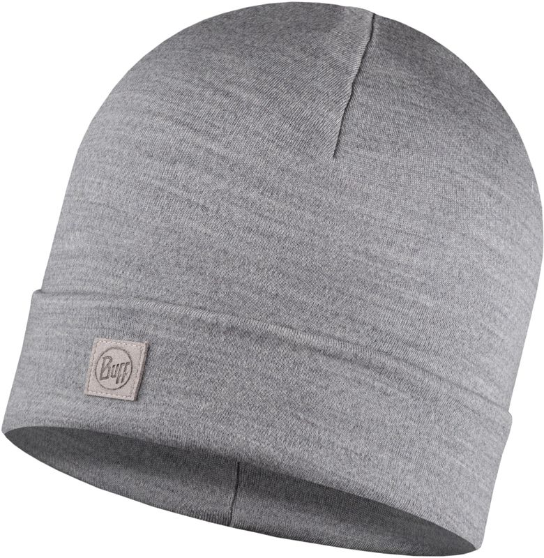 Теплая шерстяная шапка-бини Buff Hat Wool Heavyweight Solid Light Grey Фото 1