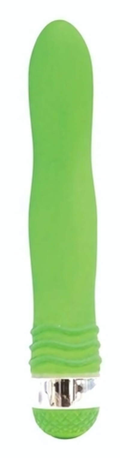 Салатовый эргономичный вибратор Sexy Friend - 17,5 см. (Цвет: салатовый)