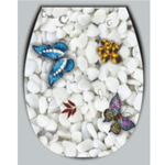 Сиденье для унитаза с детской накладкой "Океан LUX" с рисунком "Арт бабочки"
