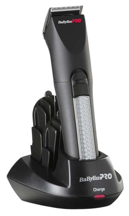 Машинка для стрижки окантовочная BaByliss Pro, аккум/сетевая, 4 насадки, черная