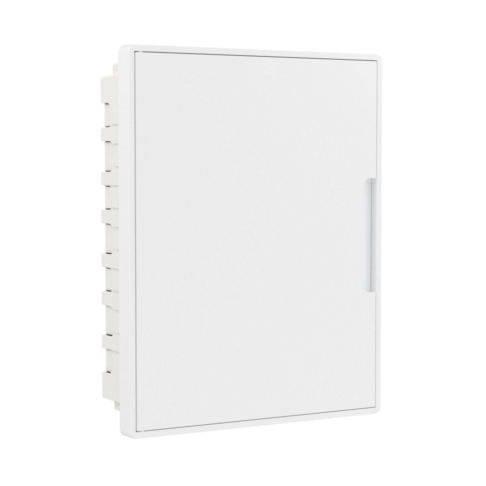 Щиток 24 мод встраиваемый слаботочный FRAME, белый, с белой дверцей, с монтажной платой, в комплекте с 1 розеткой Viva (арт. 45005) и 1 коробкой PDD (арт. 10033)