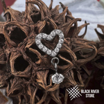 Pendant Heart Round Crystal