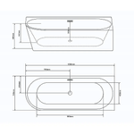 Ванна акриловая Grossman Cristal 150х75 GR-2205F белая