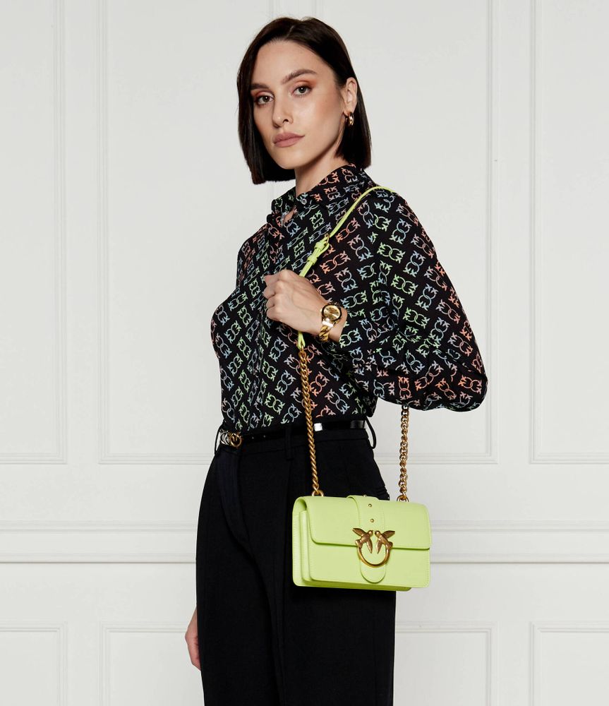 Кожаная сумка через плечо LOVE ONE MINI CL PLTT Pinko - фисташковый(100059 A0F1)