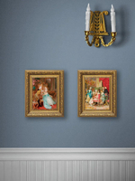 Картина на стену для интерьера на холсте "Золотой век" в классической раме 41*51 см