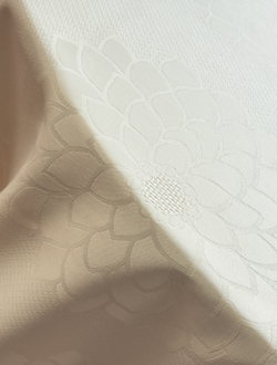 Скатерть круглая 220 и 12 салфеток Gamba 9822 Ecru сливочная