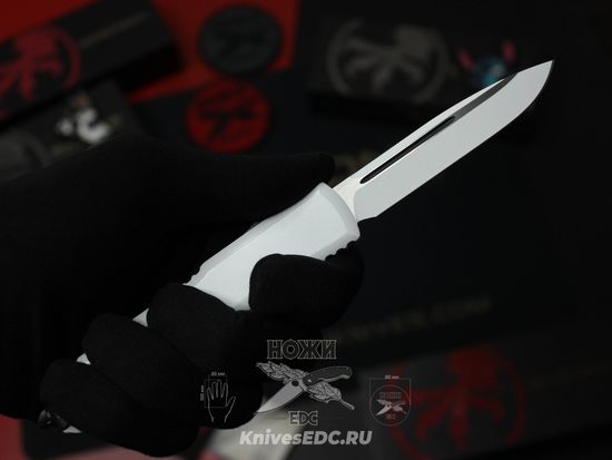 Фронтальный нож Microtech Ultratech Storm Trooper 121-1STD S/E с клинком из стали Böhler M390