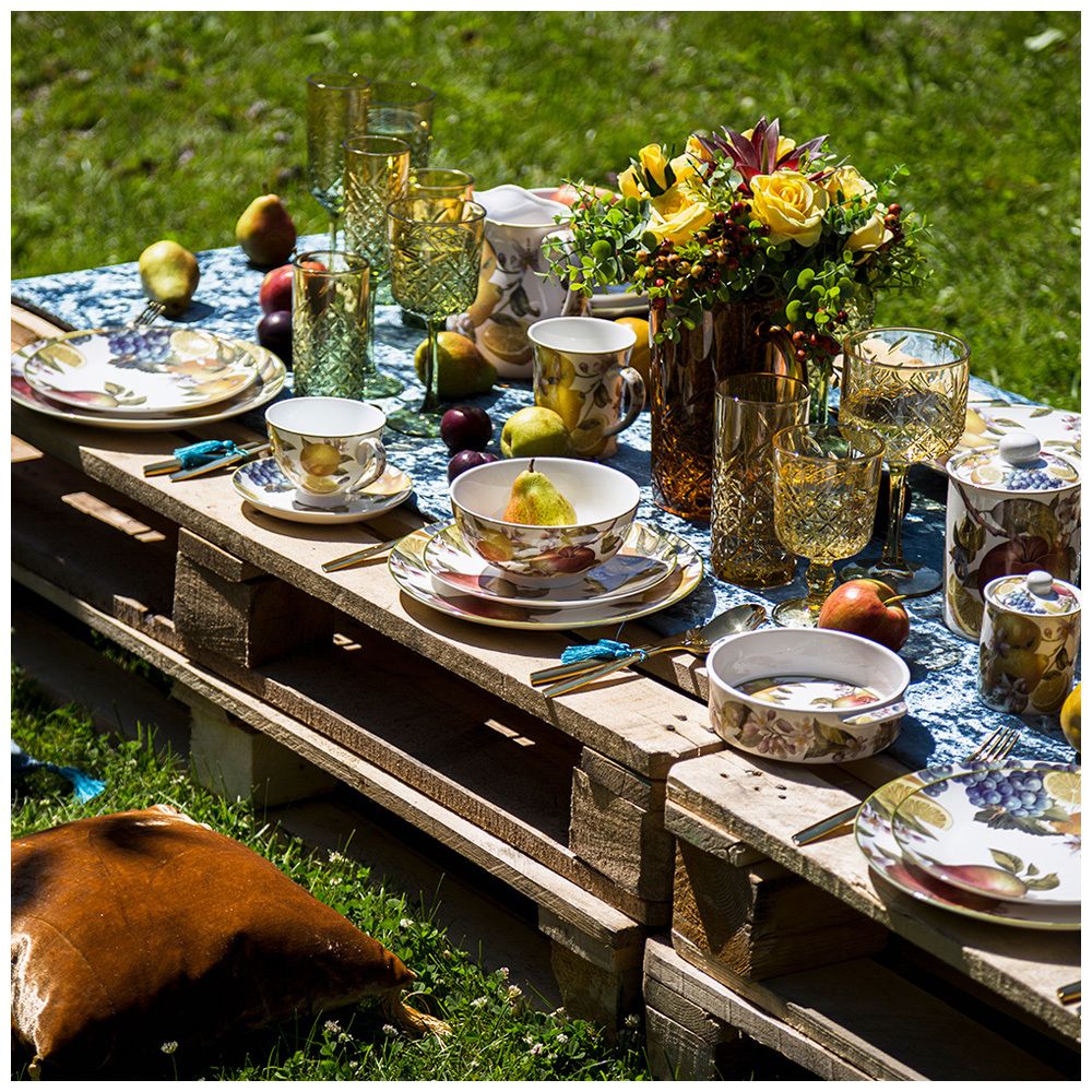 ЧАЙНИК СТЕКЛЯННЫЙ С СИТОМ LEFARD "ФРУКТЫ" 400 МЛ (КОР=36ШТ.)