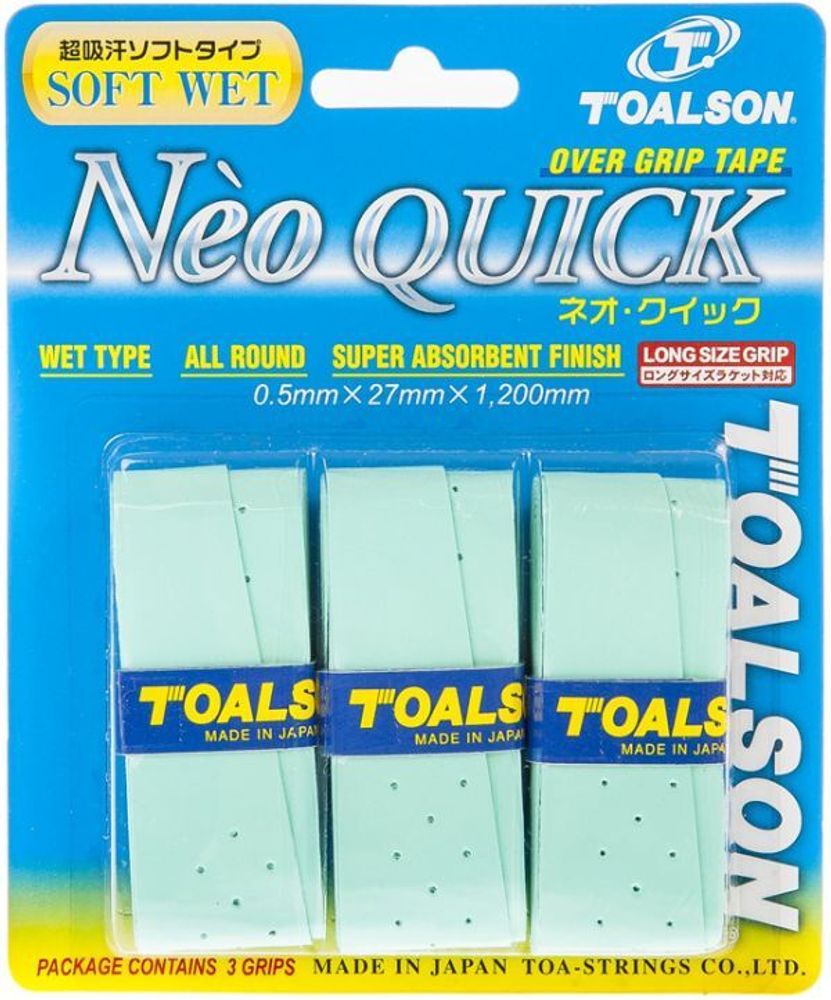 Теннисные намотки Toalson Neo Quick 3P - green