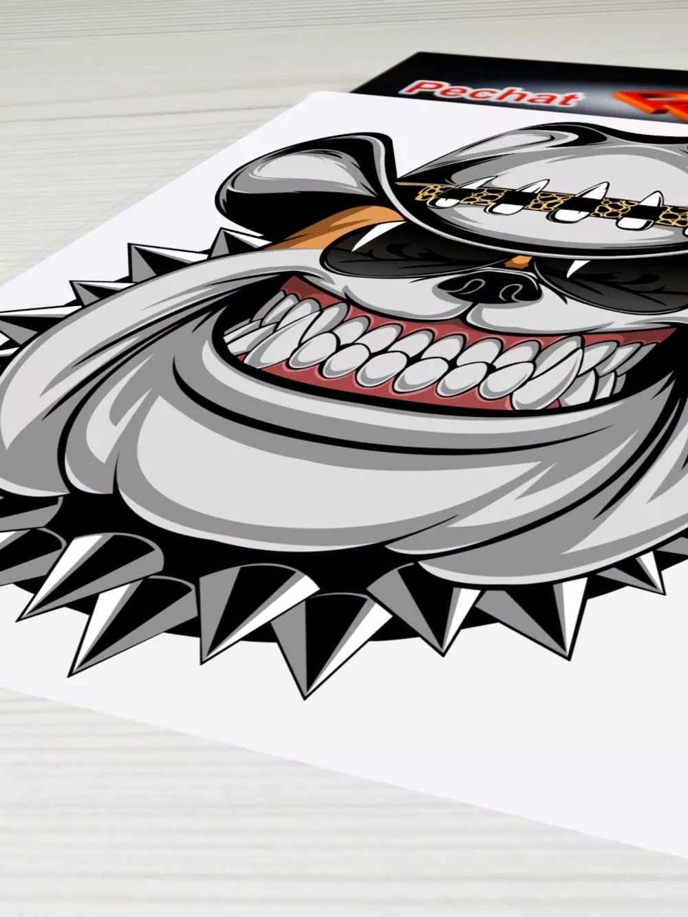 Наклейка - Довольная собака