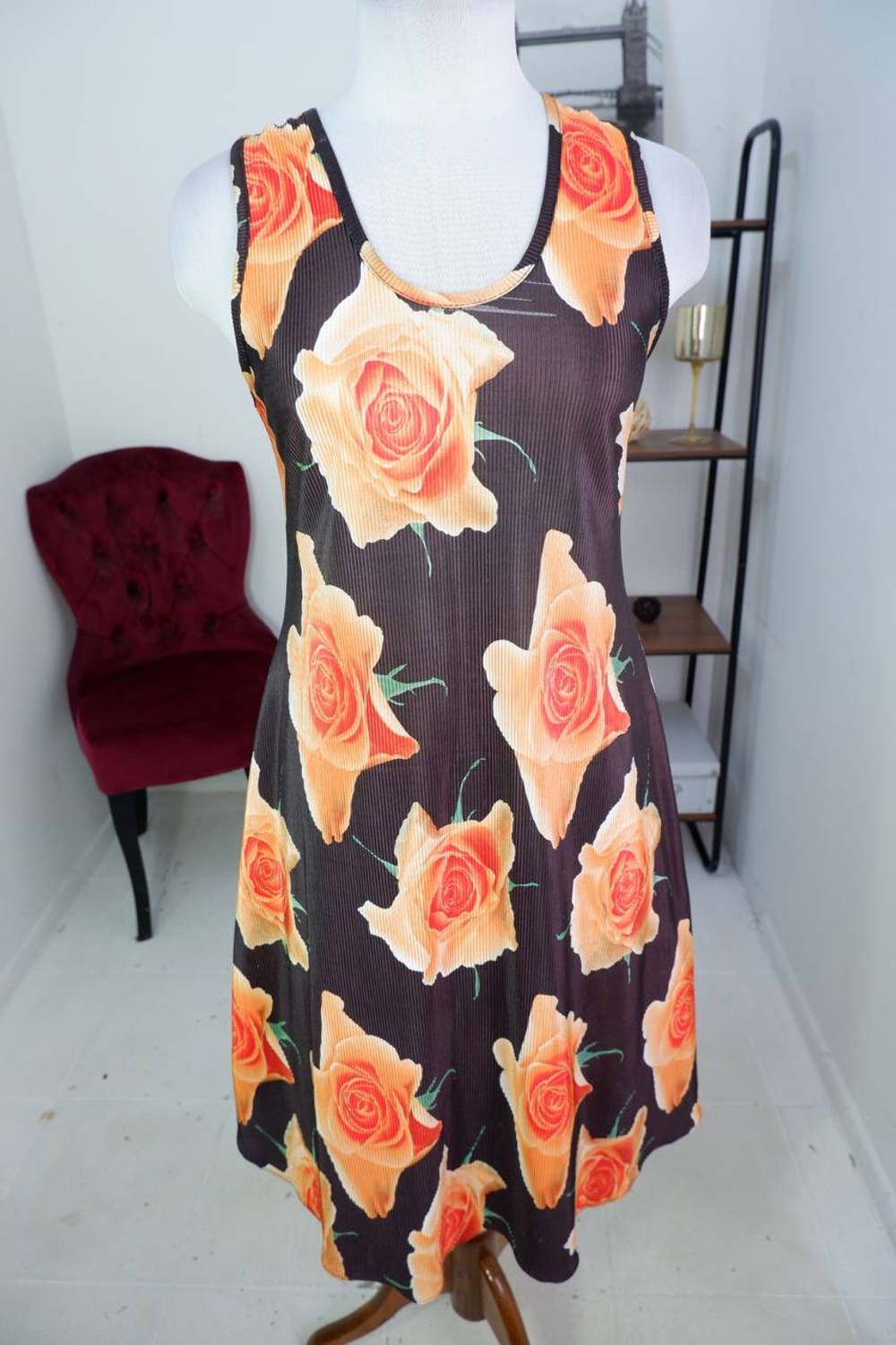 Платье-плиссе летнее, визуально 44/46 размер