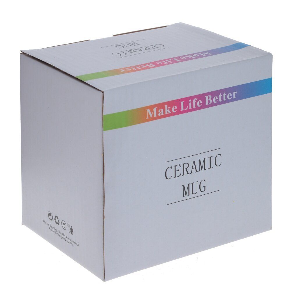 GAEM Кружка с крышкой и ложкой, 500 мл, L12 W9 H10 см, 4в.