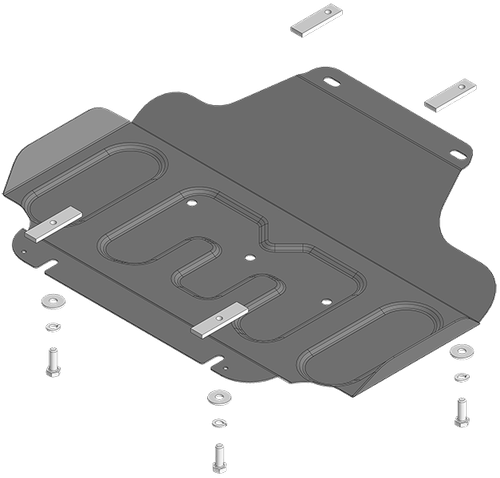 Защита картера двигателя. 2 мм, Сталь. для Jac T9 2024-н.в., Motodor.78316