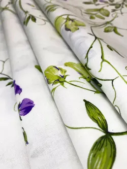 Наволочка комплект 2шт перкаль Сказка "Душистый горошек" 45х45 см на молнии