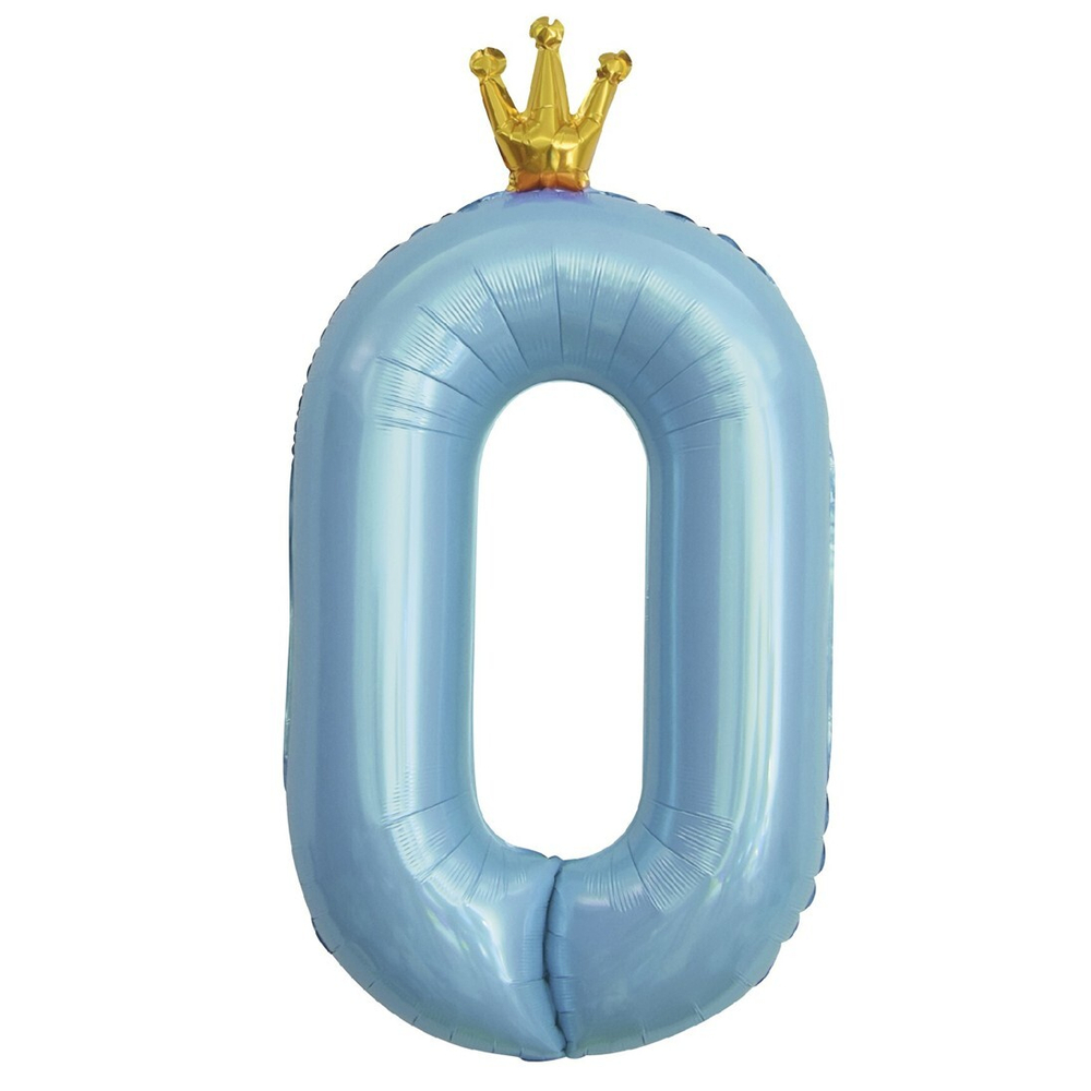 Фольгированные цифры с короной 102 см в ассортименте