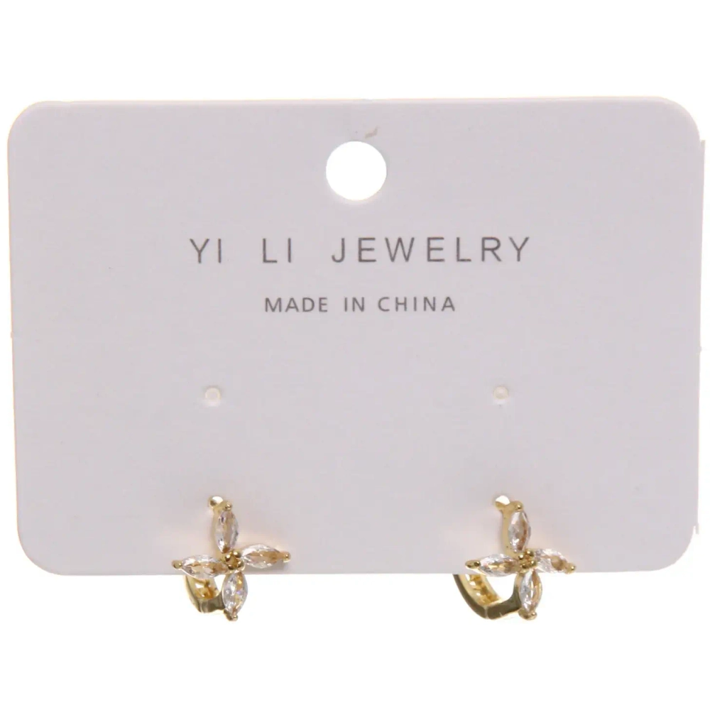 Серьги из гиппоалергенного металла со стразами «ПАЛУМНА», звезда, цвет золото и серебро, 1,3-dсм