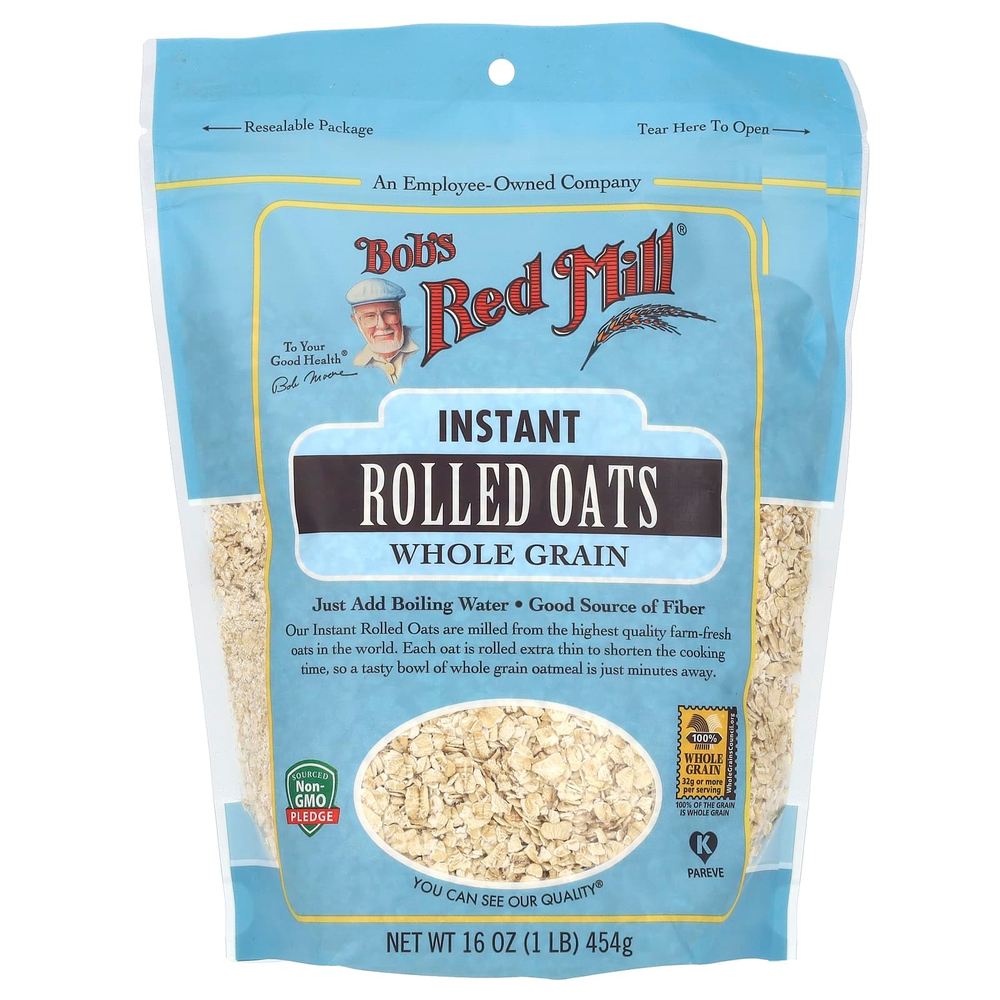 Bob's Red Mill, овсяные хлопья, цельнозерновые, 454 г (16 унций)